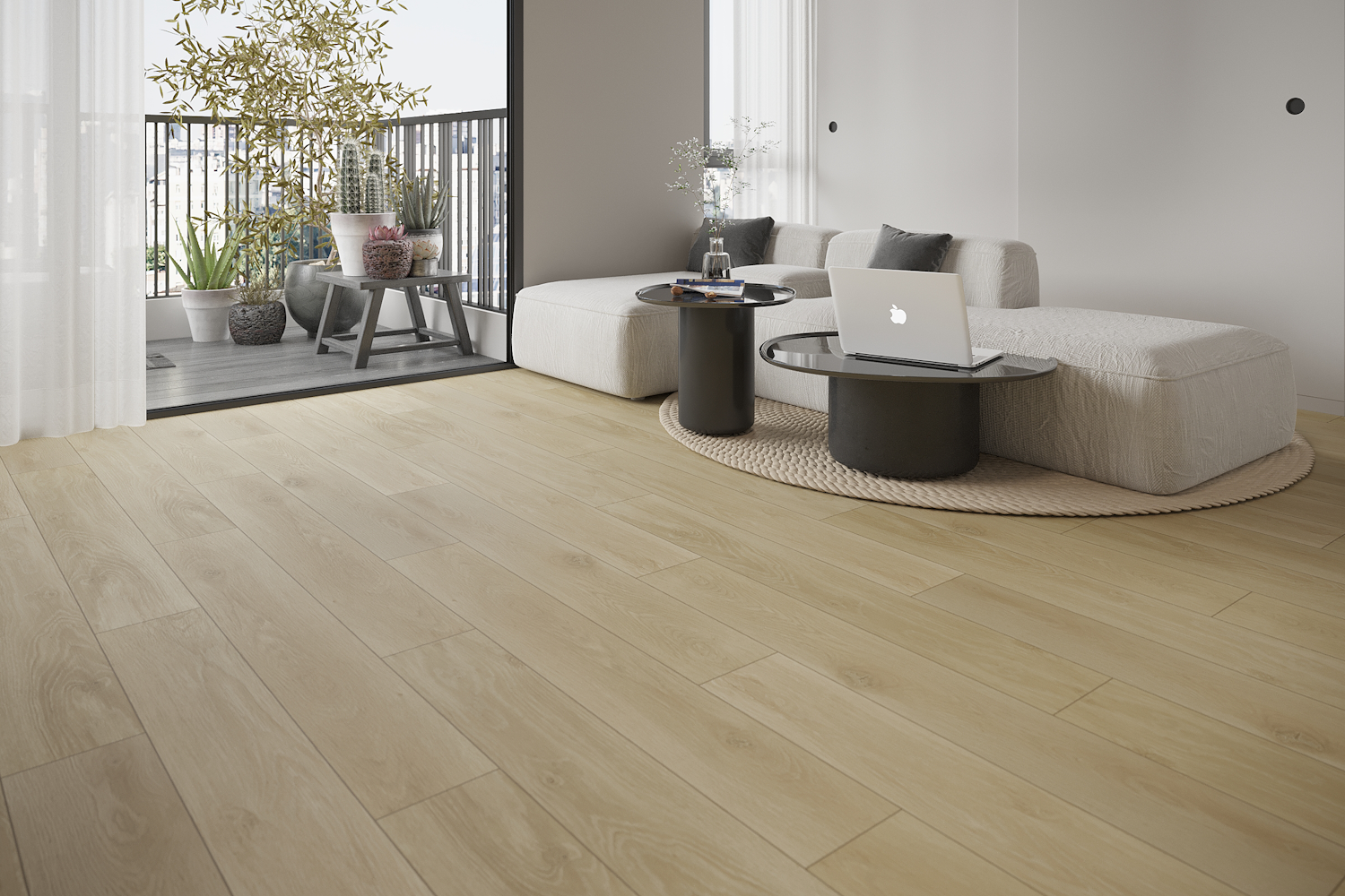 Кварцвиниловая плитка Art East замковая Art Tile Click Дуб Абердин 45-05-ATC 1220×180×4 фото в интерьере